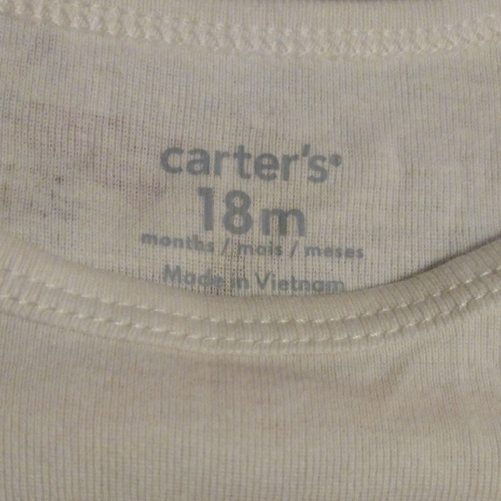 Carter's Cream Long-Sleeve Baby One-Piece with Woodland Winter Prints - Picture 4 of 8